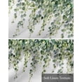 thumbnail image 6 of Botanical Vines Kitchen Valances for Windows Farmhouse Linen Window Valance Curtain for Living Room Window Treatment Green Botanical Eucalyptus Leaves Valance Rod Pocket Topper Drape, 54 x 18 Inch, 6 of 6