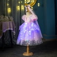 thumbnail image 5 of Toddler Girls Princess Costume Light Up Dress Little Girl Halloween Carnival Cosplay Birthday Party Wedding Formal Dress 3-8 Years, 5 of 9