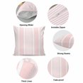 thumbnail image 6 of Throw Pillow Covers, Pink Stripe 16x16 Pillow Covers for Couch/Sofa/Bed, Boho Striped Modern Minimalist Geometric Lines Decorative Square Linen Cushion Pillowcase for Home Decor, 6 of 9