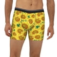thumbnail image 2 of Salouo Floral Sunflowers Pattern Men's Boxer Briefs, Soft & Breathable Underwear Elastic Waistband Briefs for Men,1-Pack, 2 of 7