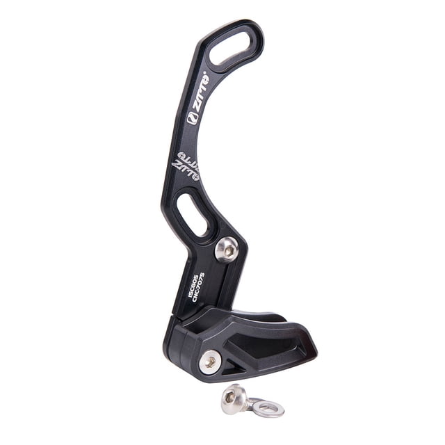 ZTTO Guide-Chaîne Ultra-Léger ISCG avec Serrure Centrale, Plateau Unique Compatible, Alliage d'Aluminium Durable 7075, Antirouille, Installation Facile, Options Noir Ou Rouge