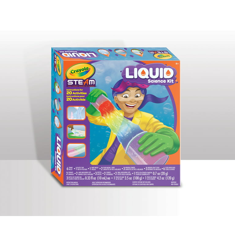 Crayola Liquid Science Kit for Kids, Water Experiments, Educational Toy,  Gift for Kids, 7, 8, 9,10