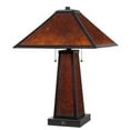 thumbnail image 3 of Cal Lighting Nogales 2-Light Mica & Metal Table Lamp in Red/Black, 3 of 5