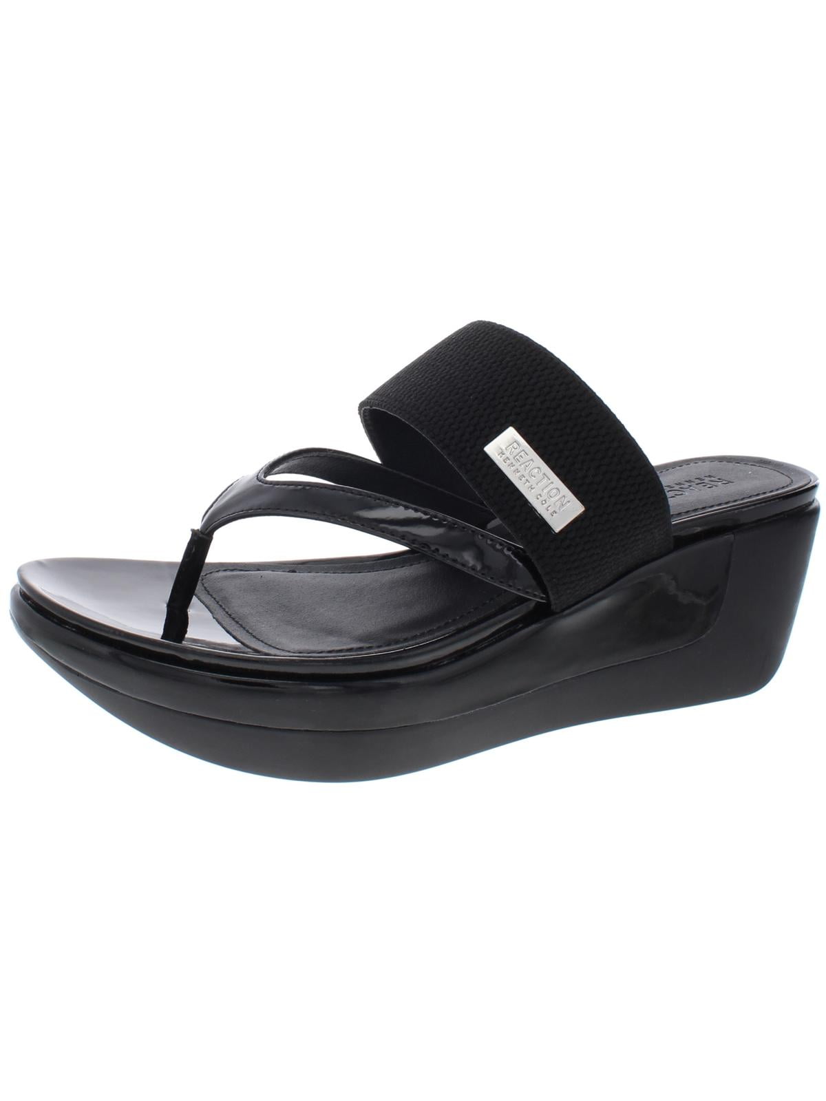 kenneth cole black wedge sandals