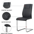 thumbnail image 2 of Sumdeal Modern Dining Chairs Set of 4 , Metal Kitchen Chairs with Leather Padded Seat High Back, Dining Chairs set of 4,Black, 2 of 8