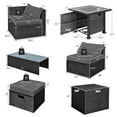 thumbnail image 3 of Gymax 9PCS Furniture Set w/ 32'' Fire Pit Table 50,000 BTU Square Propane Fire Pit Patio Gray, 3 of 7