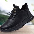 thumbnail image 3 of Elecsop Mens Sneakers, Soft Breathable Comfortable Leather Low Top Mens Running Shoes, Anti-Slip Sole Waterproof Fabric Tennis Shoes Men Arch Support for Outdoor Hiking Running, 3 of 7