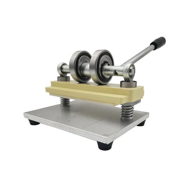 Machine de Découpe de Cuir à Double Roue à Main, Coupe-Feuille pour Papier Photo PVC/EVA, Machine de Découpe de Cuir Bricolage, Perforation, Pression Manuelle, Longue Durée