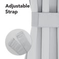 thumbnail image 2 of ZOPZO Blackout Door Curtain for Glass Doors, 1 Panel, Off White, 25W x 40L Inch, Thermal Insulated Privacy with Dual Rod Pockets, Adjustable Tieback, 2 of 8