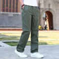 thumbnail image 2 of Pantalones cargo para hombre, pantalones de pesca negros, pantalones anchos, rectos, largos, ropa técnica, talla grande, estilo coreano, harajuku, emo, spandex, y2k, 2 of 5