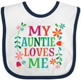 thumbnail image 3 of Inktastic My Auntie Loves Me Girls Girls Baby Bib, 3 of 4
