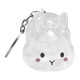 thumbnail image 2 of Recolector de pelo de mascotas, lindo llavero transparente con forma de conejo, portátil para amantes de las mascotas. Conejo ruborizado, 2 of 8