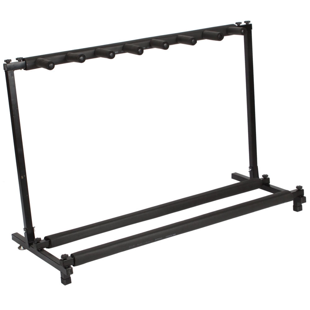 Tcbosik Multiple Guitar Stand, Guitar Display Rack for 7 Guitars, Portable Guitar Holder for Guitar & Bass, Black