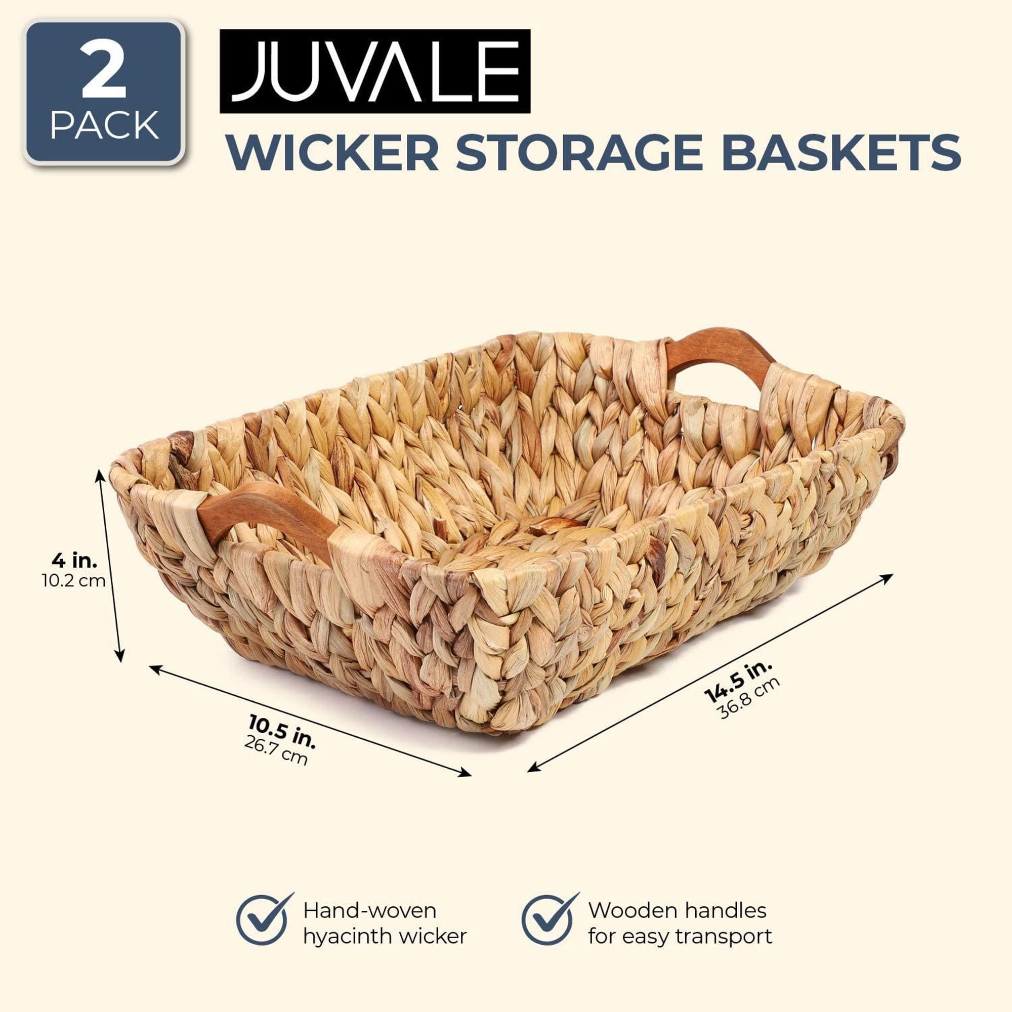 DUOER Storage Basket Wicker Baskets for Organizing with Handle Decorative Storage  Bins for Countertop Toilet Paper Storage Basket for Toilet Tank Top Small  Baskets Set (Set of 2,natural) - Yahoo Shopping