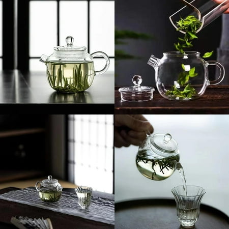 

Elegant Transparent Glass Mini Filtering Kung Fu Handheld Teapot - Portable One Mouth Tea Maker for Green Tea - Stylish Tea Set Accessories