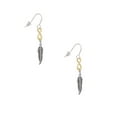 thumbnail image 2 of Delight Jewelry Silvertone 3-D Feather Gold Tone Infinity French Earrings, 2 of 4