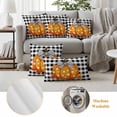 thumbnail image 6 of Fall Thanksgiving Pumpkins Outdoor Waterproof Pillow Covers, Autumn Maple Vintage Bow Plaid Decorative Square Throw Pillowcase Sofa Cushion Sham for Patio/Couch/Chair, 26"x26" 2 Pack, 6 of 8