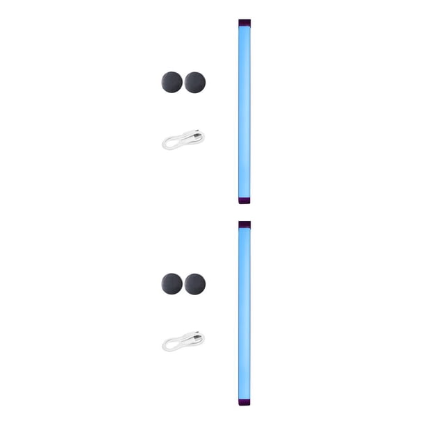 Inteprter Luz de relleno LED Stick Recargable Flash Lámparas fotográficas de mano Iluminación de video portátil con indicador de carga 32cm 32cm Azul 2piezas