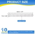 thumbnail image 2 of 10Pack Compression Spring, 304 Stainless Steel 7mm OD 0.5mm Wire 50mm Length Mechanical Spring for Shop Home Repair Project, Silver Tone, 2 of 5