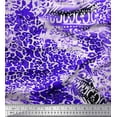 thumbnail image 1 of Soimoi Blue Georgette Viscose Fabric Leopard Animal Skin Print Fabric by the Yard 42 Inch Wide, 1 of 3