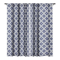 Society6 Jacqueline Maldonado Watercolor Shibori Blue Single Panel Room Darkening Window Curtain 50" x 84"
