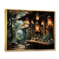 thumbnail image 2 of Designart "Paper Lantern Glow Japanese Festive Atmosphere IV" Japanese Floater Framed Canvas Wall Art, 2 of 7