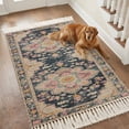 thumbnail image 4 of Bedroom Rug Carpet 3'x 5', Vintage Boho Washable Floor Carpet with Tassels, Middle Century Western Geometric Abstract Art Elegant Soft Floor Rug Mat for Patio, Balcony, Laundry, Room Decor, 4 of 9