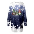 thumbnail image 4 of Vestidos Casuales Para Mujer 派对 Vestido Casual de Manga Larga Con Cuello Redondo y Estampado Navideño de Moda de Otoño E Invierno Para Mujer, 4 of 4