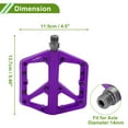 thumbnail image 4 of Unique Bargains Bicycle Pedal Nylon Without Reflective Strips Purple Fit 14mm Axles Non-Slip Bicycle Pedal for BMX MTB Road Bikes 1 pair, 4 of 7