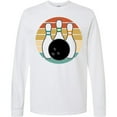thumbnail image 3 of Inktastic Bowling Pins Ball Bowler Retro Sunset Long Sleeve T-Shirt, 3 of 5