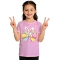 thumbnail image 1 of AWZXDE Hauts pour Filles à Manches Courtes T-Shirt Graphique pour Enfants Jeu Décontracté Thème de Pâques Imprimé Col Rond 1-13 Ans, 1 of 6