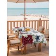 thumbnail image 2 of Outdoor Tablecloth with Umbrella Hole for Patio/Picnic/Party/Camping, 4th of July Waterproof Table Cloth Rectangle Table Cover Washable, Independence Day American Star Floral Wood (52"x 70"), 2 of 9