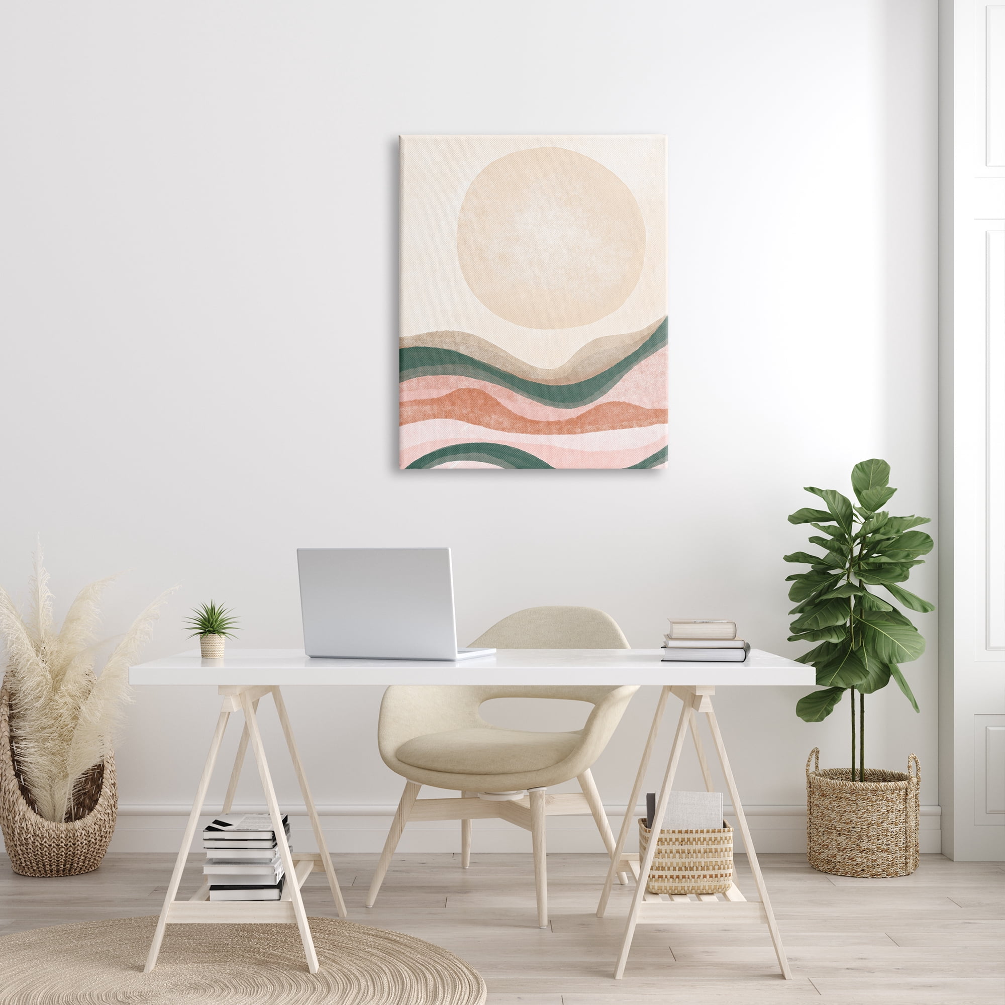 Stupell Indtries Desert Canyon Abstract Landscape Full Sun Soft Neutrals,30 x 40,Design by Daphne Polselli