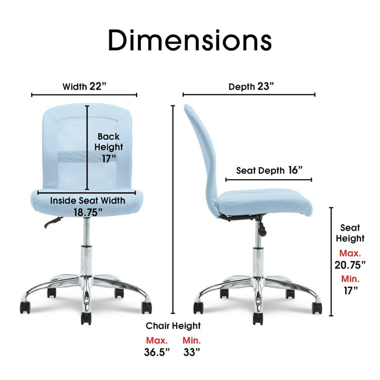 Maximum seat discount height office chair