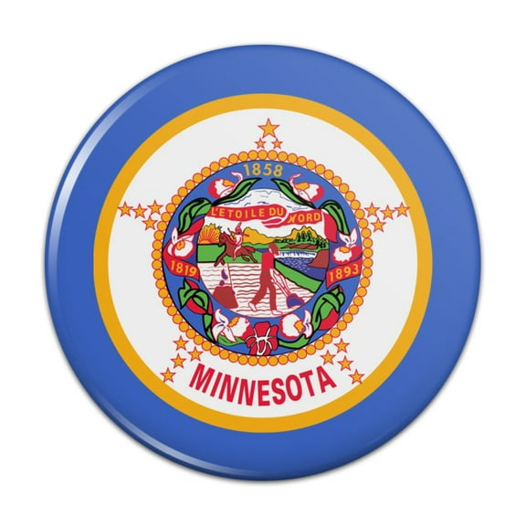 Minnesota State Flag Pinback Button Pin