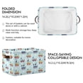 thumbnail image 2 of Yayeee 2 Pack Canvas Storage Basket with Handles for Shelves Fabric Bins Closet Organizer, Colorful Trains, 2 of 8