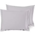 thumbnail image 2 of (2 pack) Nestl Pillow Sham Set of 2, Premium 1800 Series Double Brushed Bed Pillow Cases, Gray Lavender, Standard 20" X 26", 2 of 6