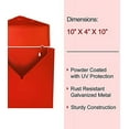 thumbnail image 2 of NACH Chicago Glossy Red Mailbox, Rust Resistant Wall Mount Mailboxes for Outside, Industrial Style Metal Mailbox, Mail Holder, 10 x 10 x 4, Hardware Included, MB-6300RD, 2 of 5