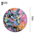 thumbnail image 2 of 16 Inch Wall Clock Battery Operated Silent Clock Decorative for Office, Kitchen, Outdoor, Living Room，Cute Sweet Cat Butterfly Multicolor, 2 of 4