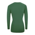 thumbnail image 2 of Women's Under Scrubs Long Sleeve T-Shirt Comfort V-Neck Medical Underscrub Tee -Super Soft and Stretchy (True Hunter Green, 3X-Large), 2 of 7