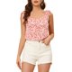 thumbnail image 1 of INSPIRAR CHIC Blusa Floral de Verano para Mujeres con Decoración de Lazo Casual Tops de Tanque L Rosa, 1 of 7