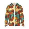 thumbnail image 1 of Fotbe Colorful Hawaii Palms Chaqueta con Protección Solar UPF 50+ para Hombre y Mujer, Camisa con Capucha y Bolsillos-3X-Large, 1 of 7
