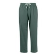 thumbnail image 7 of Dwelliawo Gray Sweatpants Men Baggy Lounge Open Bottom Sweatpants Straight Leg Fall Winter Workout Athletic Pants with Pockets Clearance Dark Green XL, 7 of 7