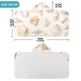 thumbnail image 4 of Yayeee Kids Hooded Towels Toddler Soft Absorbent Beach Bathing Wrap 50" x 23.5", Colorful Watercolor Seashells, 4 of 5