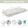 thumbnail image 2 of Plushii Baby Crib Sheets Fitted 2 Pack for Boys & Girls, 52'’ x 28'' Soft Microfiber Toddler Bed Sheets for Standard Crib & Toddler Mattresses (Dew), 2 of 6