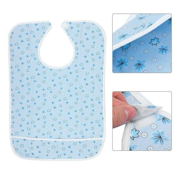 Babero para comer para adultos, doble capa, impermeable, babero para comer para personas mayores, toalla para saliva, rendimiento comprobado