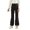 A-Black150, variant on JAJAHO Girls Flared Pants Winter Warm Fuzzy Lining Trousers For Kids High Waisted Bell Bottoms For Kids 4-15Y