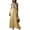 Yellow, variant on Gupgi Women Long Dress Sleeveless V Neck Contrast Color Swing Dress Summer Patchwork Loose Dresses