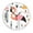 Fclock005, variant on YladaFaie Flamingo Wall Clock Battery Operated Flamingo Pineapple Summer Wall Clocks Silent Non Ticking Quality Quartz 10 Inch Round Easy Clock to Read for Home Office