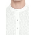 thumbnail image 6 of In-Sattva Men's Indian Mandarin Collar All Over High Embroidered Kurta Tunic; White Diamond AO ; LG, 6 of 6